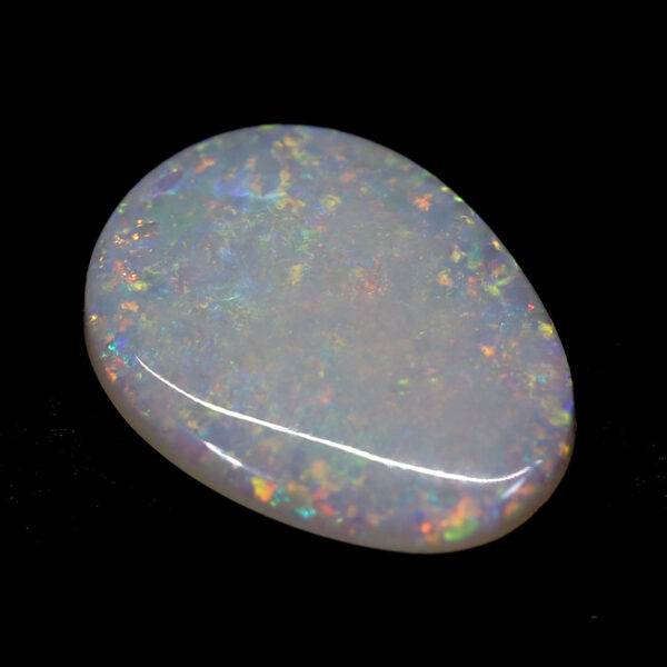 Certified White Australian Fire Opal - 3.60 Carat