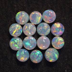 Australian Fire Opal - 2 MM Round Multi colour Fire
