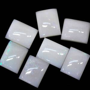 Australian Fire Opal - 8x10 mm Cushion White